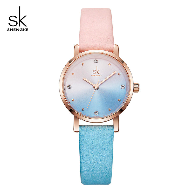 2019 Shengke Round Color Women Watches